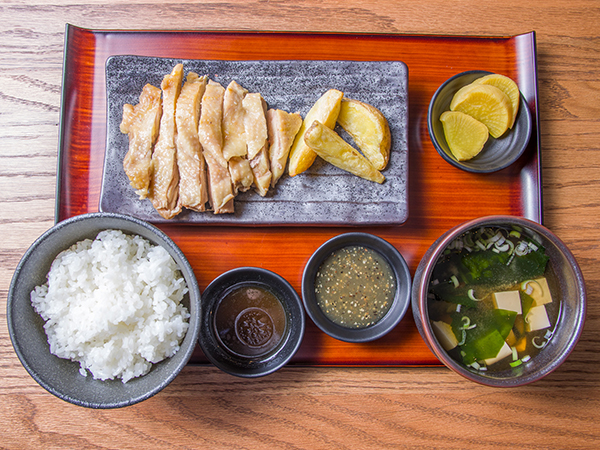 ローストチキン定食